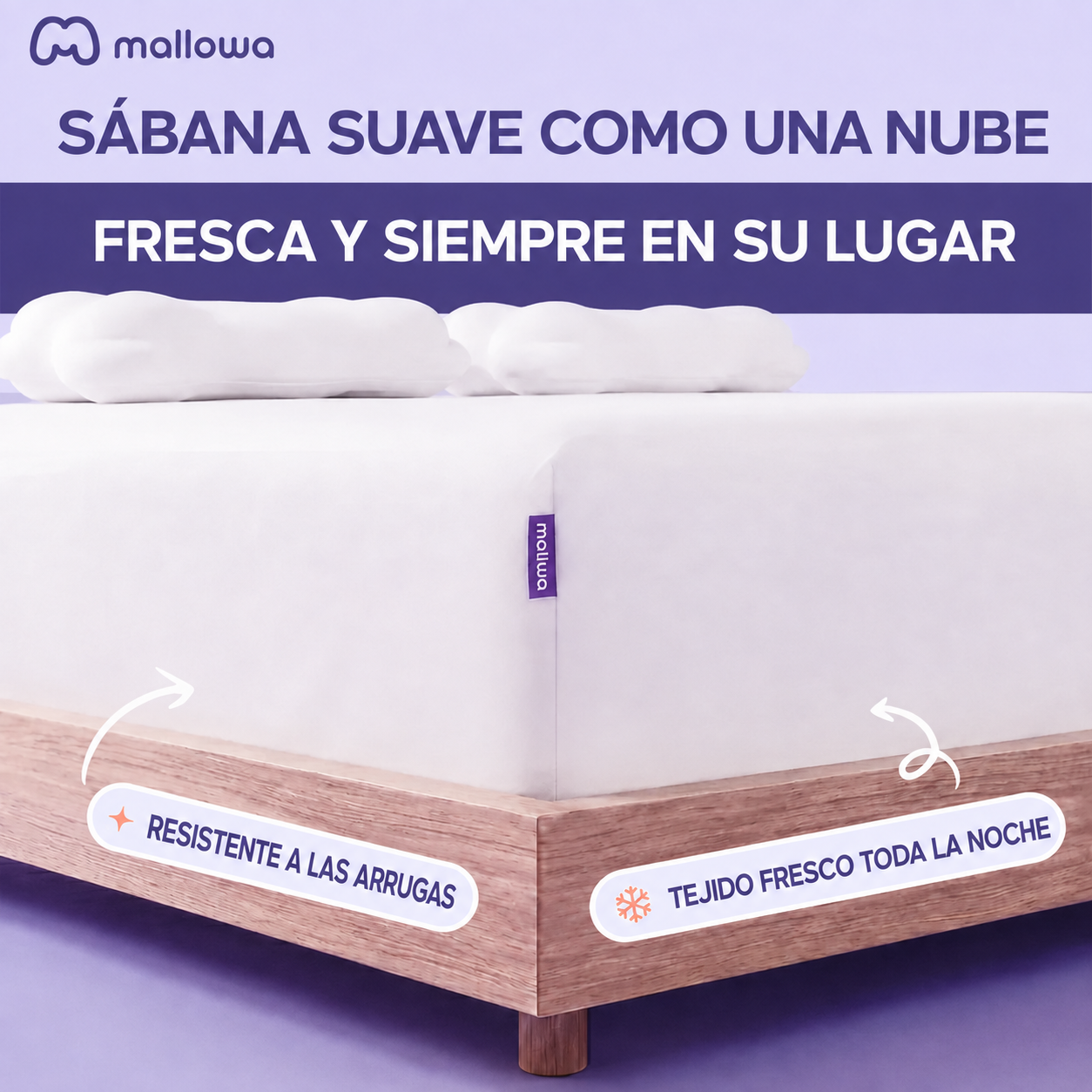 Sábana Ajustable Refrescante Mallowa FrescaFit
