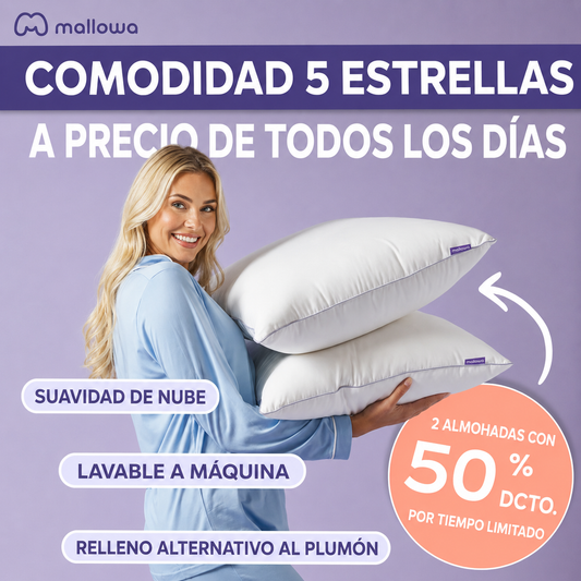 Pack 2 Almohadas Mallowa HotelGuard | Impermeables y Antimanchas